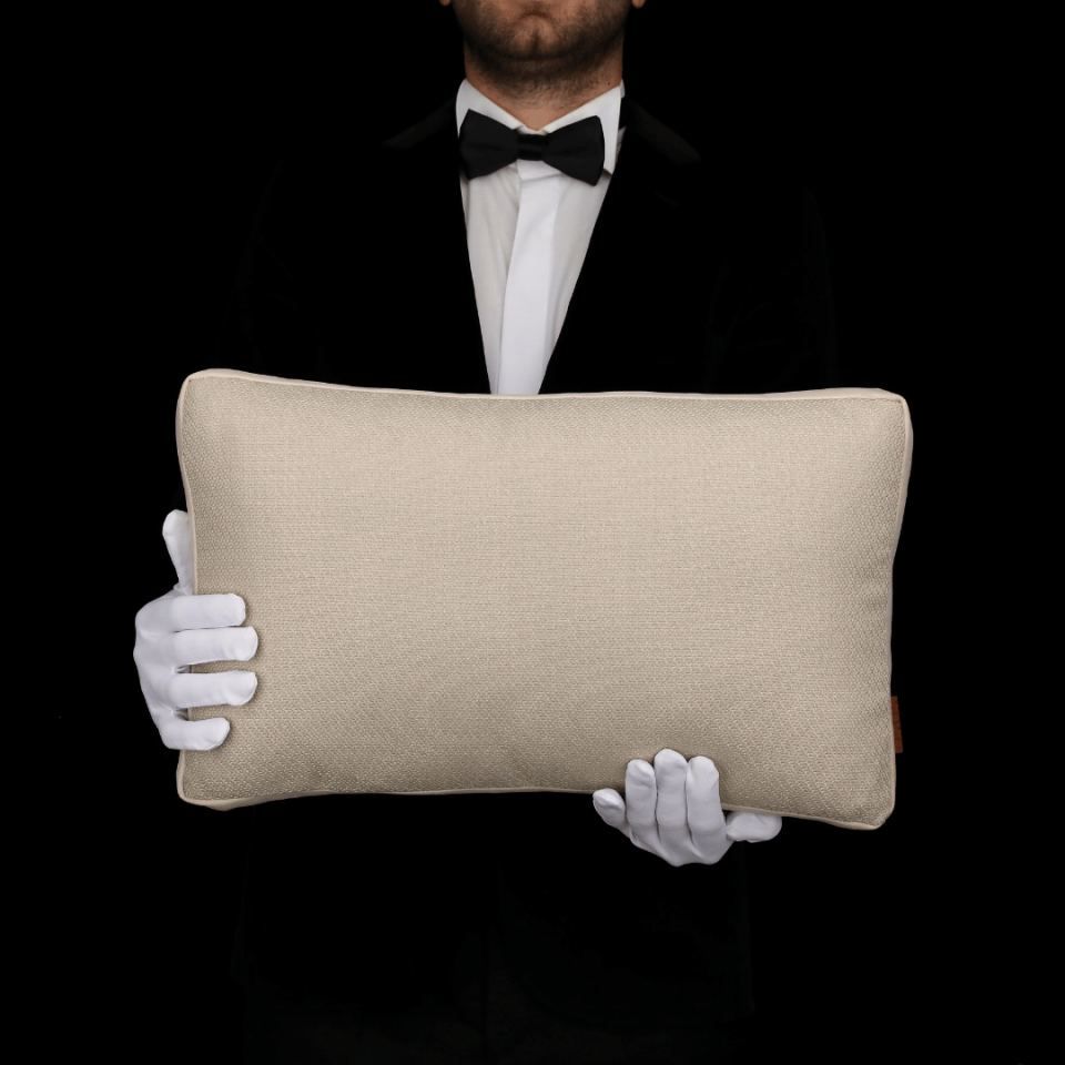 Lara 30*50 Vizon Keten & Nubuk Kırlent