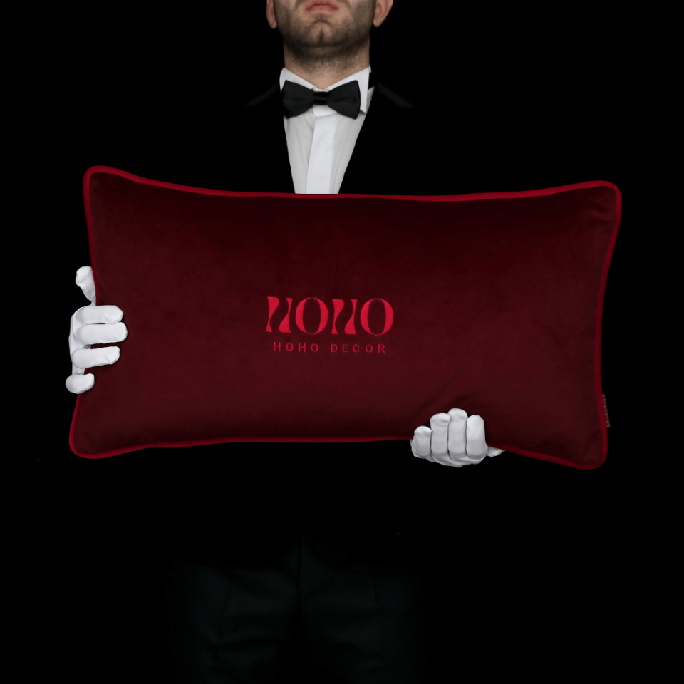 Bob 35*65 Bordo Kadife Kırlent