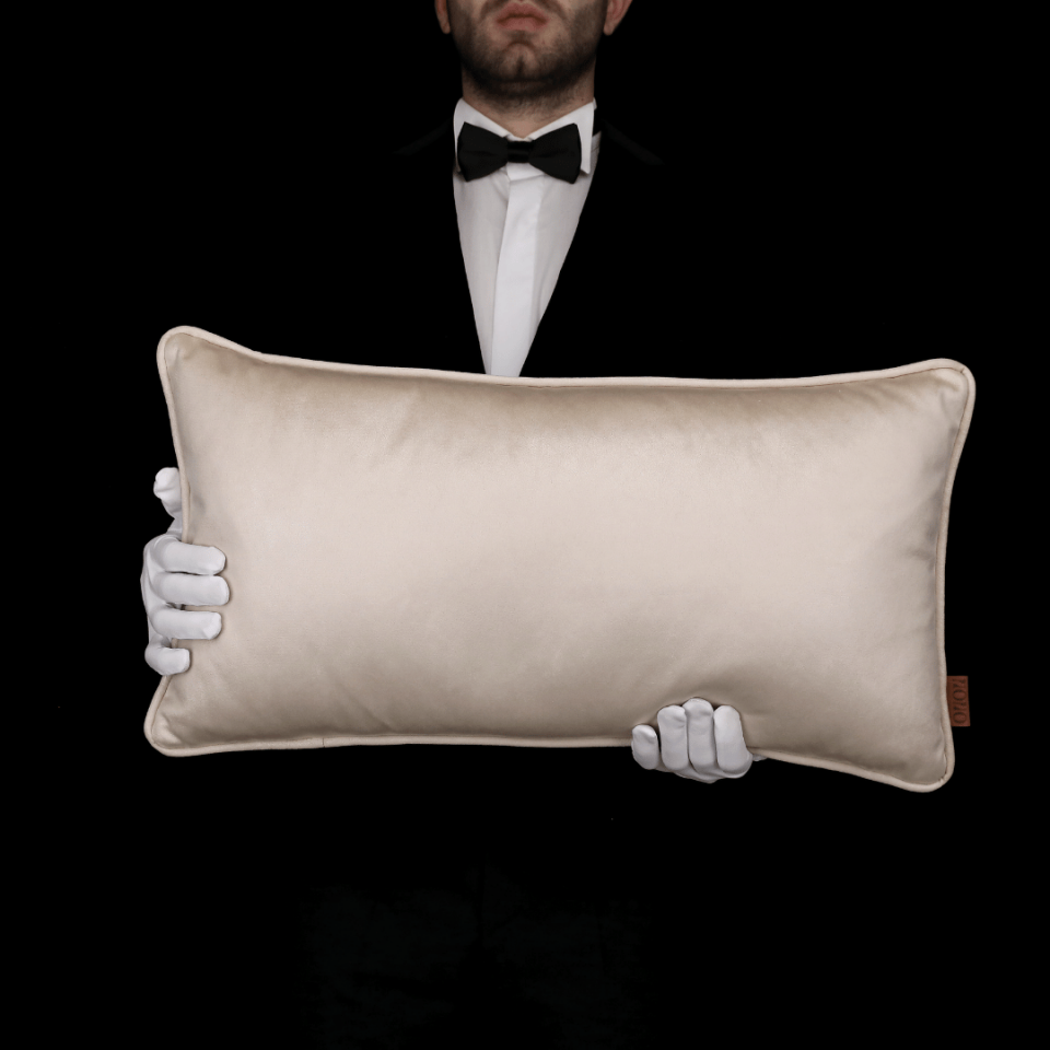 Lara 35*65 Vizon Keten & Nubuk Kırlent