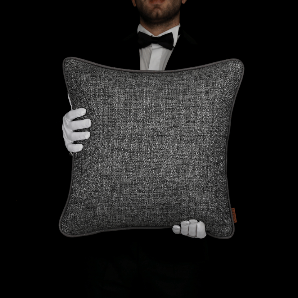 Lara 50*50 Koyu Gri Keten Kırlent