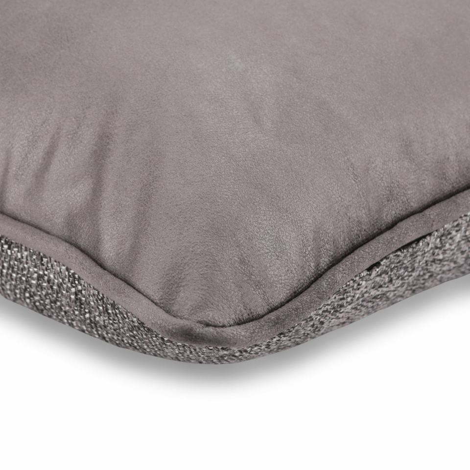 Lara 35*65 Koyu Gri Keten & Nubuk Kırlent