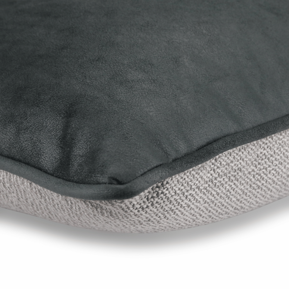 Lara 35*65 Gri Keten & Nubuk Kırlent