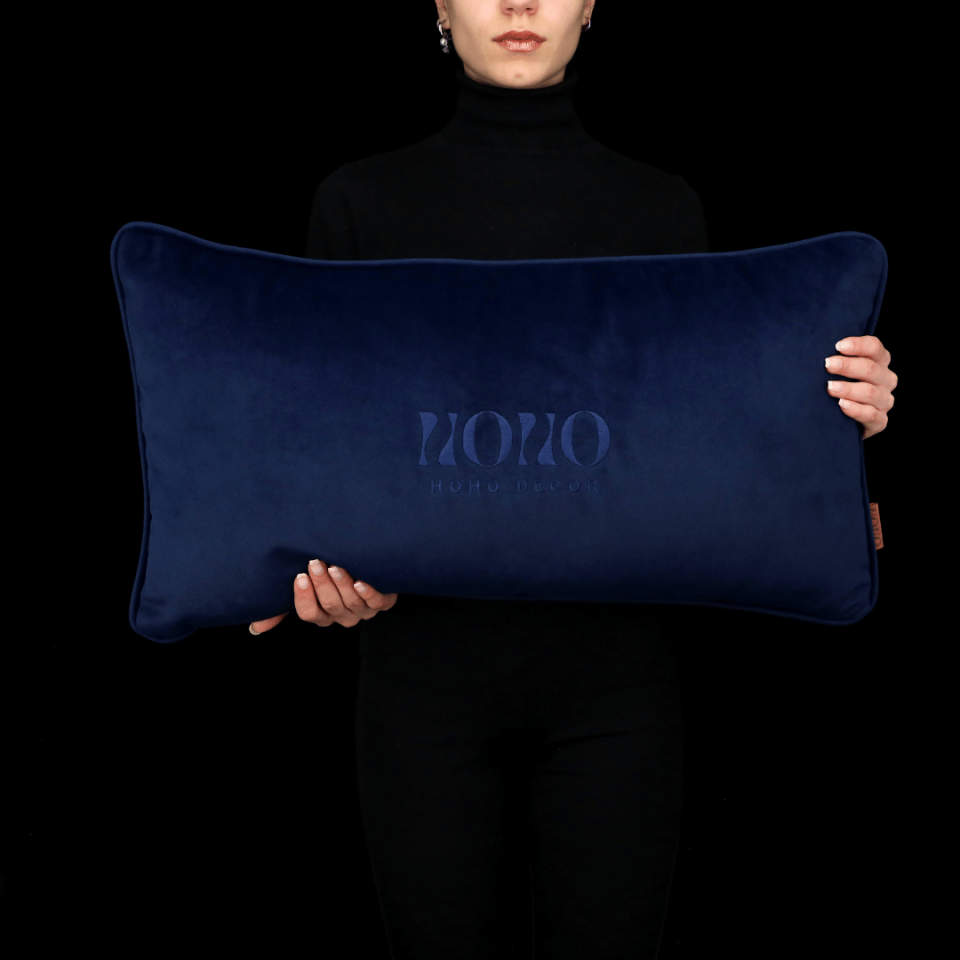 Bob 35*65 Lacivert Kadife Kırlent