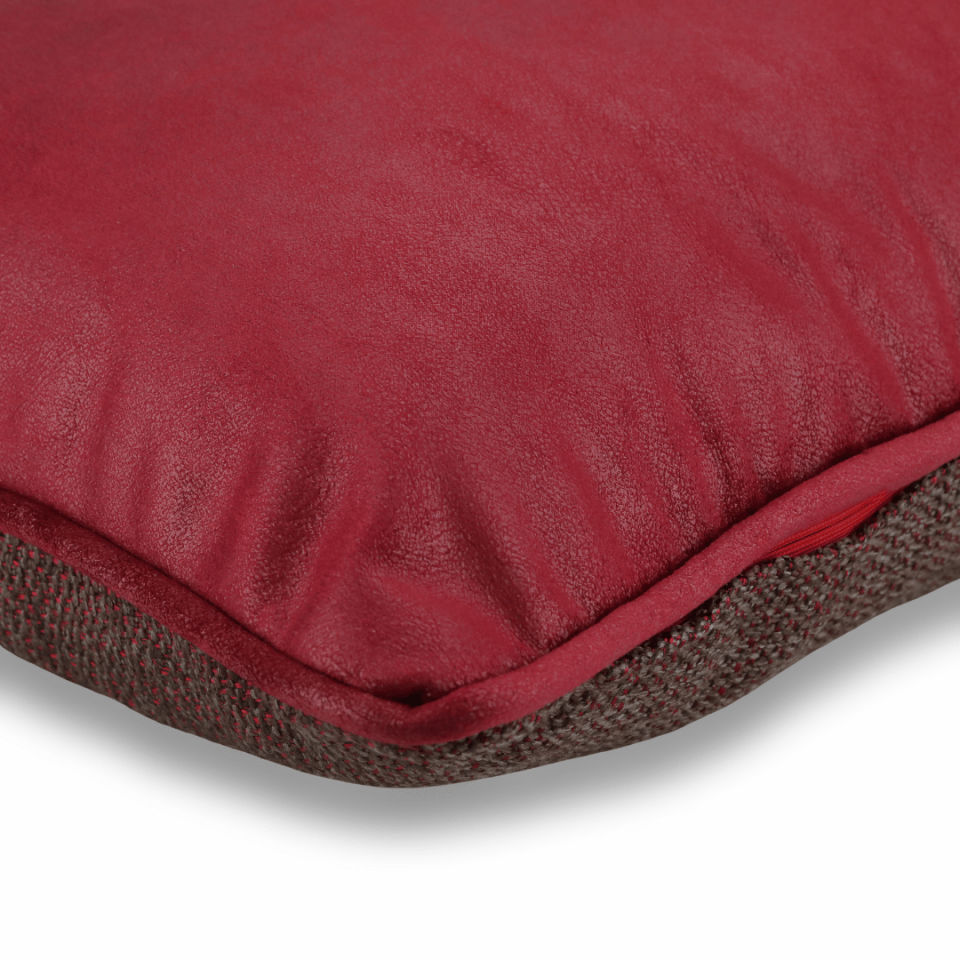 Lara 35*65 Kırmızı Keten & Nubuk Kırlent