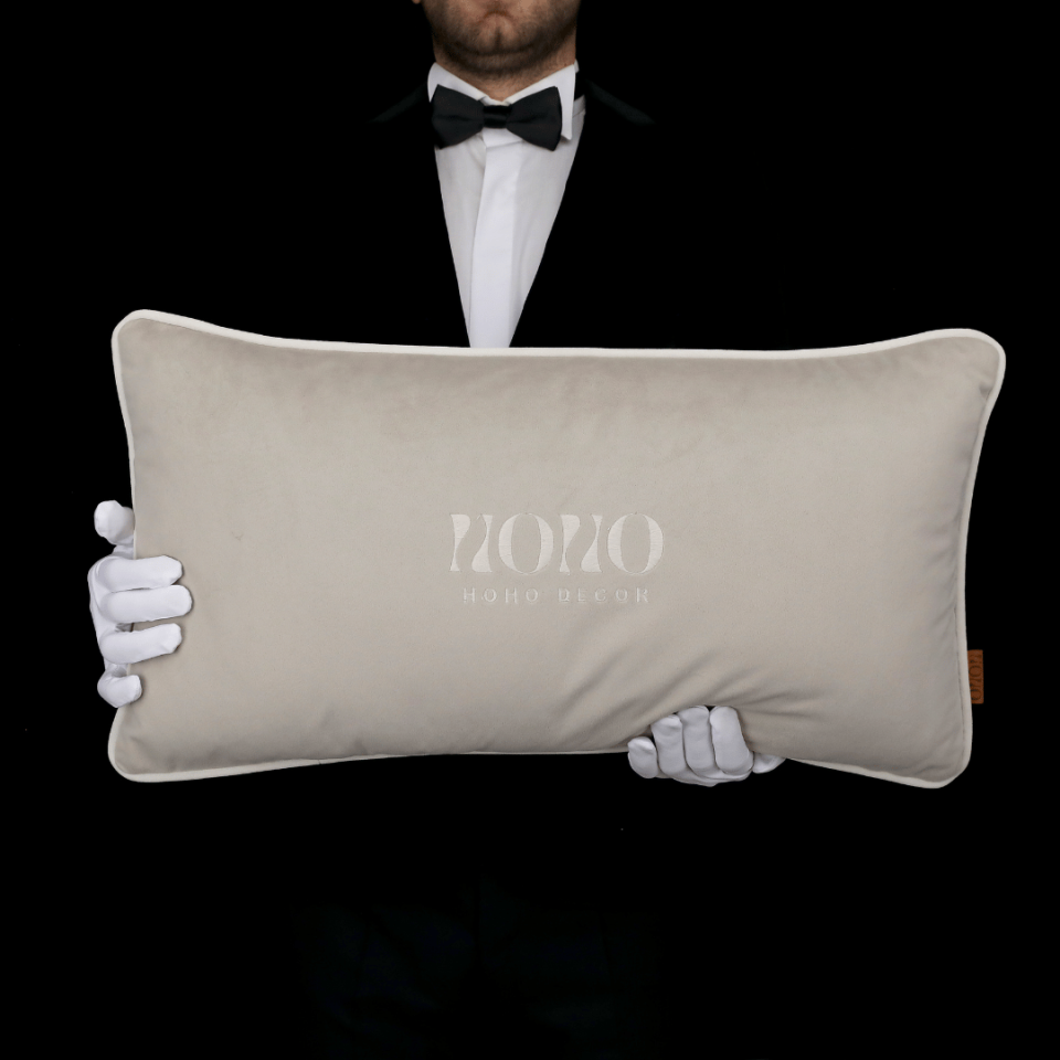 Bob 35*65 Taş Kadife Kırlent