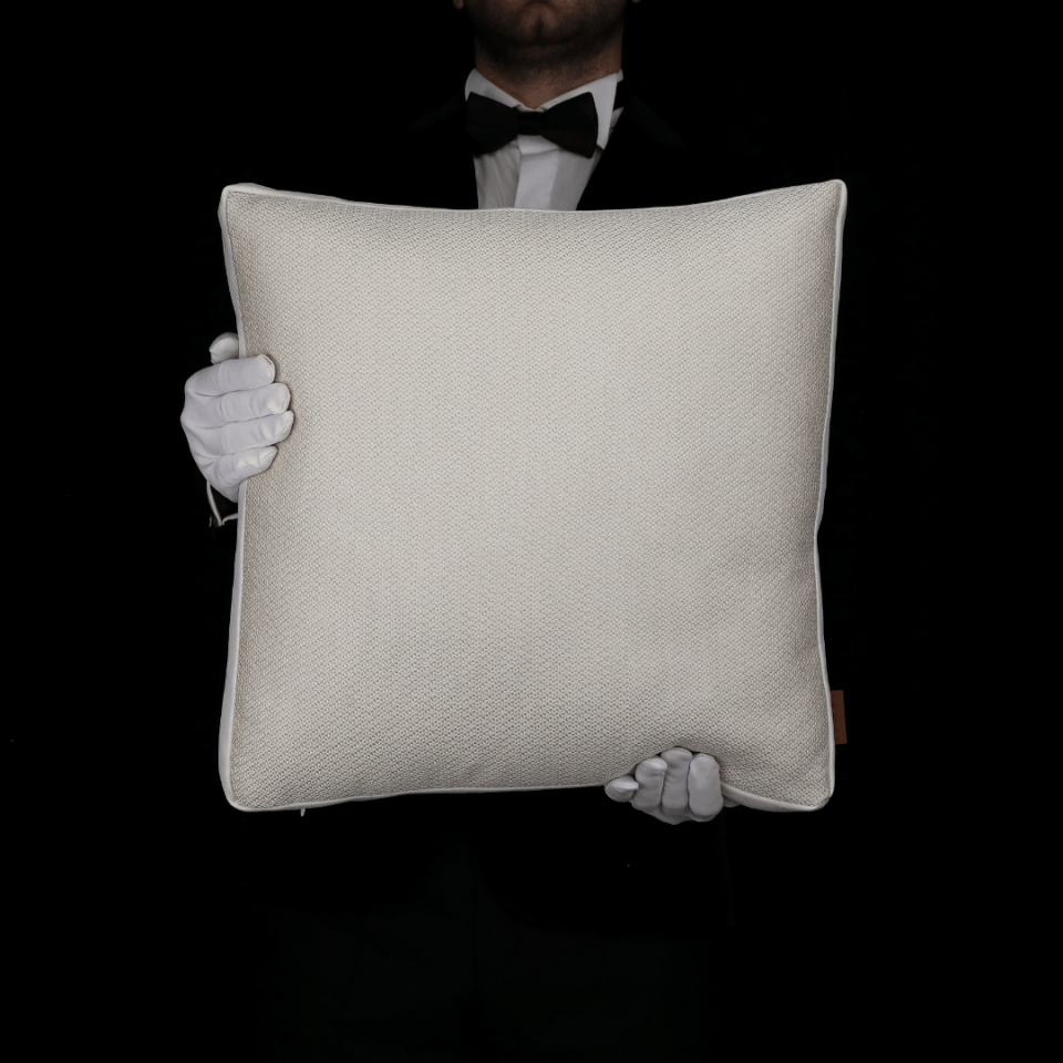 Lara & Nara Bej Keten Nubuk 6'lı Kırlent Seti