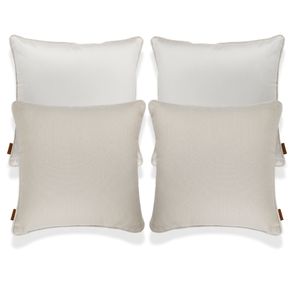 Lara & Nara Bej Keten Nubuk 4'lü Kırlent Seti