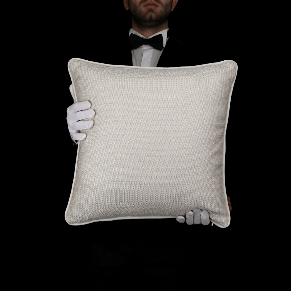 Lara & Nara Bej Keten Nubuk 4'lü Kırlent Seti