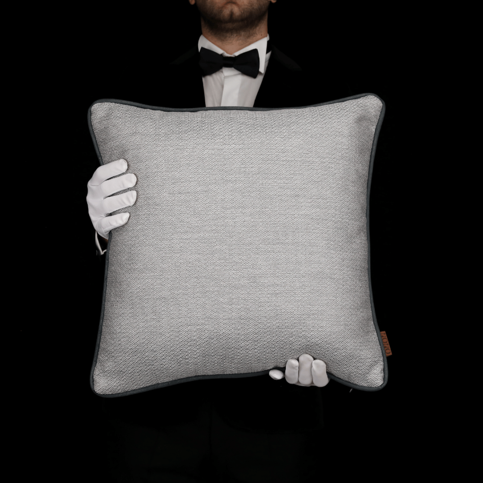 Lara & Nara Gri & Antrasit Keten Nubuk 4'lü Kırlent Seti