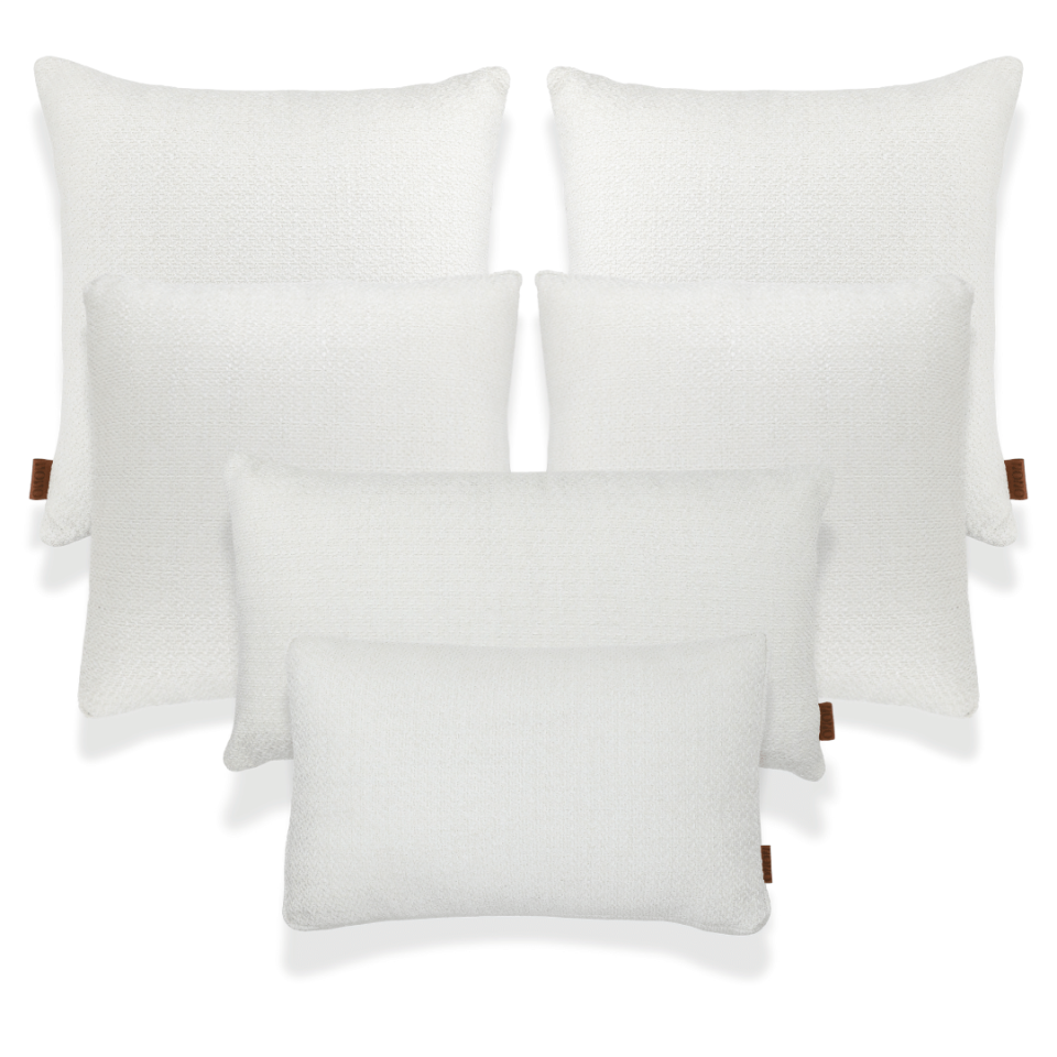 Mira Beyaz Keten 6'lı Kırlent Seti