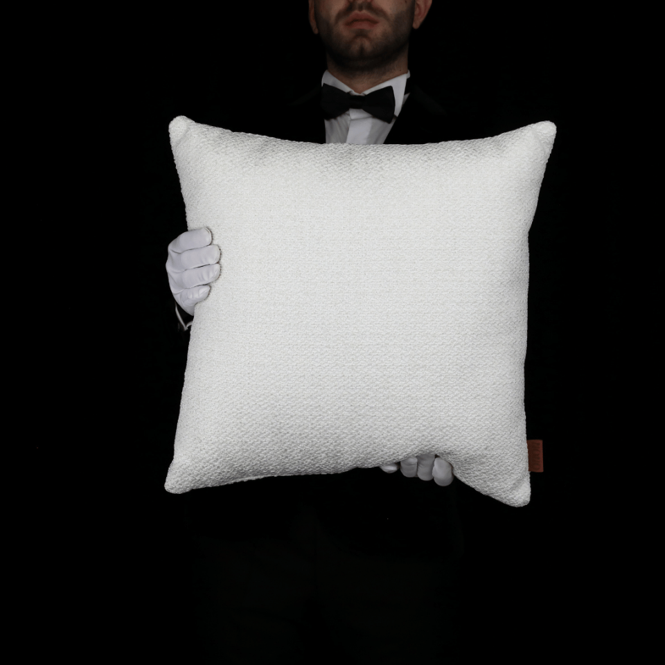 Mira Beyaz Keten 6'lı Kırlent Seti