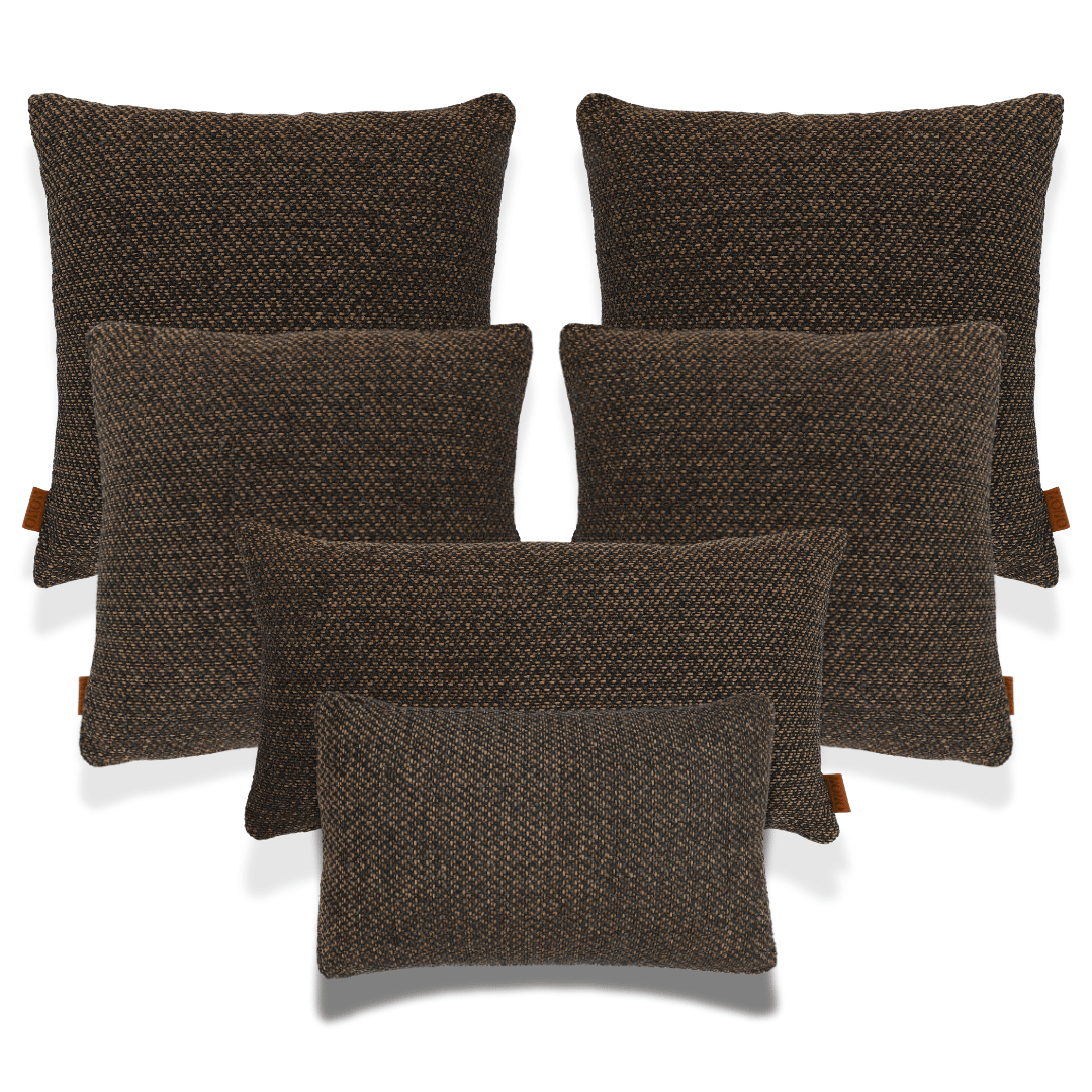 Mira Kahve Keten 6'lı Kırlent Seti