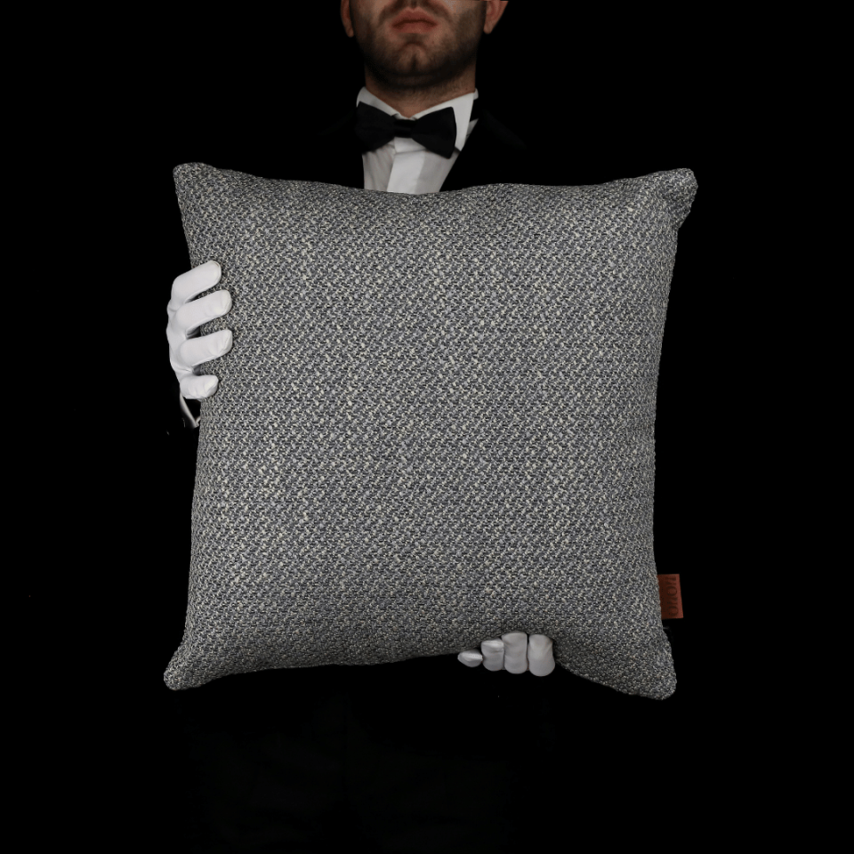 Mira Koyu Gri Keten 6'lı Kırlent Seti