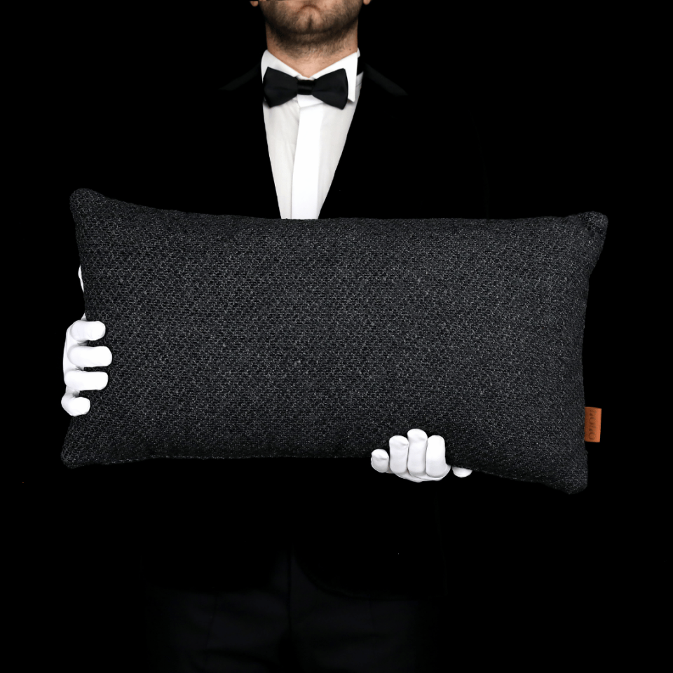 Mira Siyah Keten 6'lı Kırlent Seti