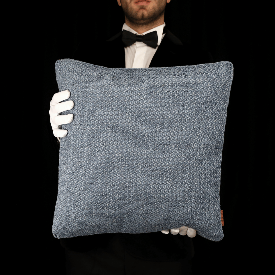 Mira Mavi Keten 3'lü Kırlent Seti