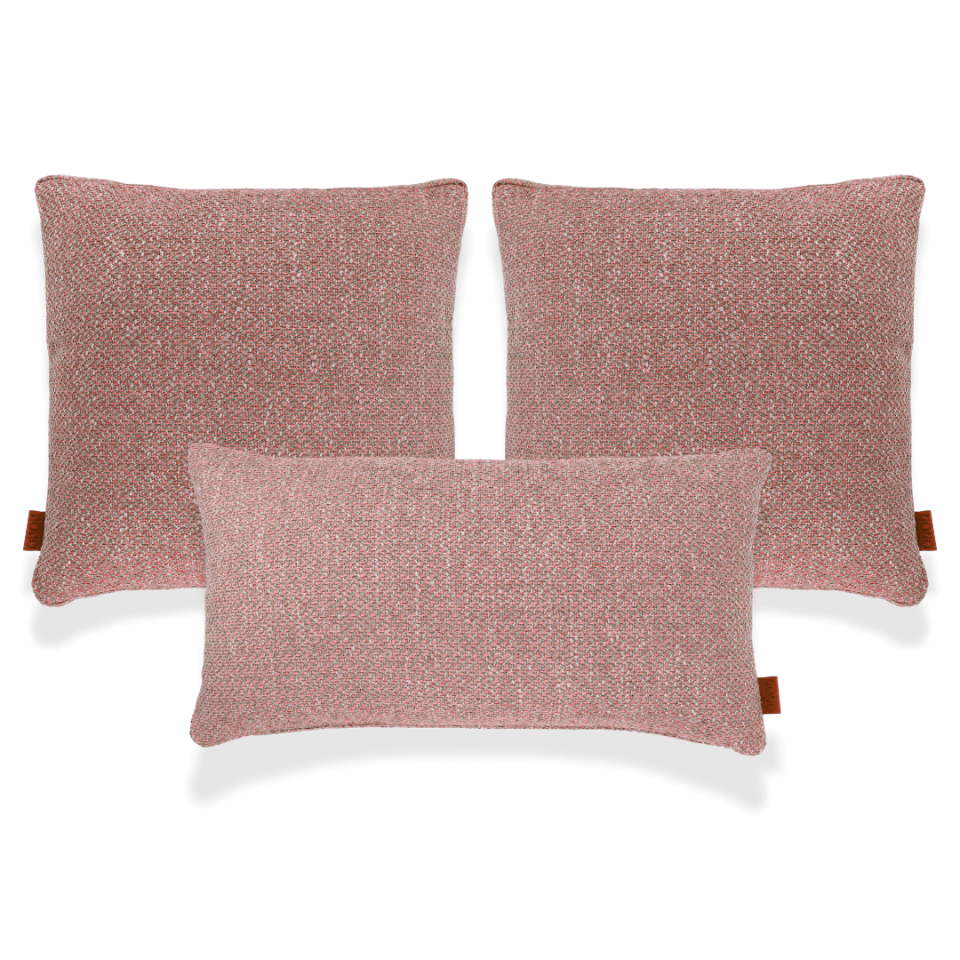 Mira Pembe Keten 3'lü Kırlent Seti