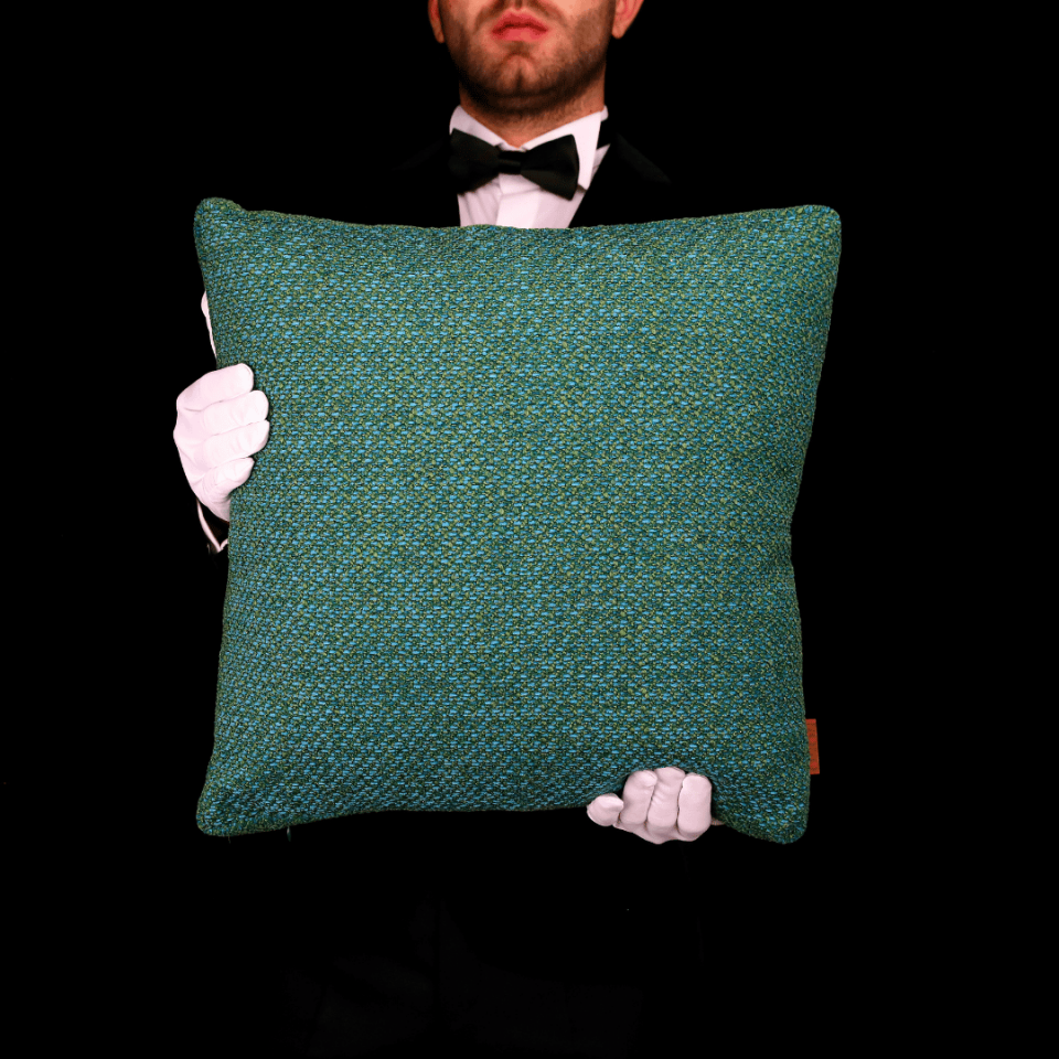 Mira Yeşil Keten 3'lü Kırlent Seti