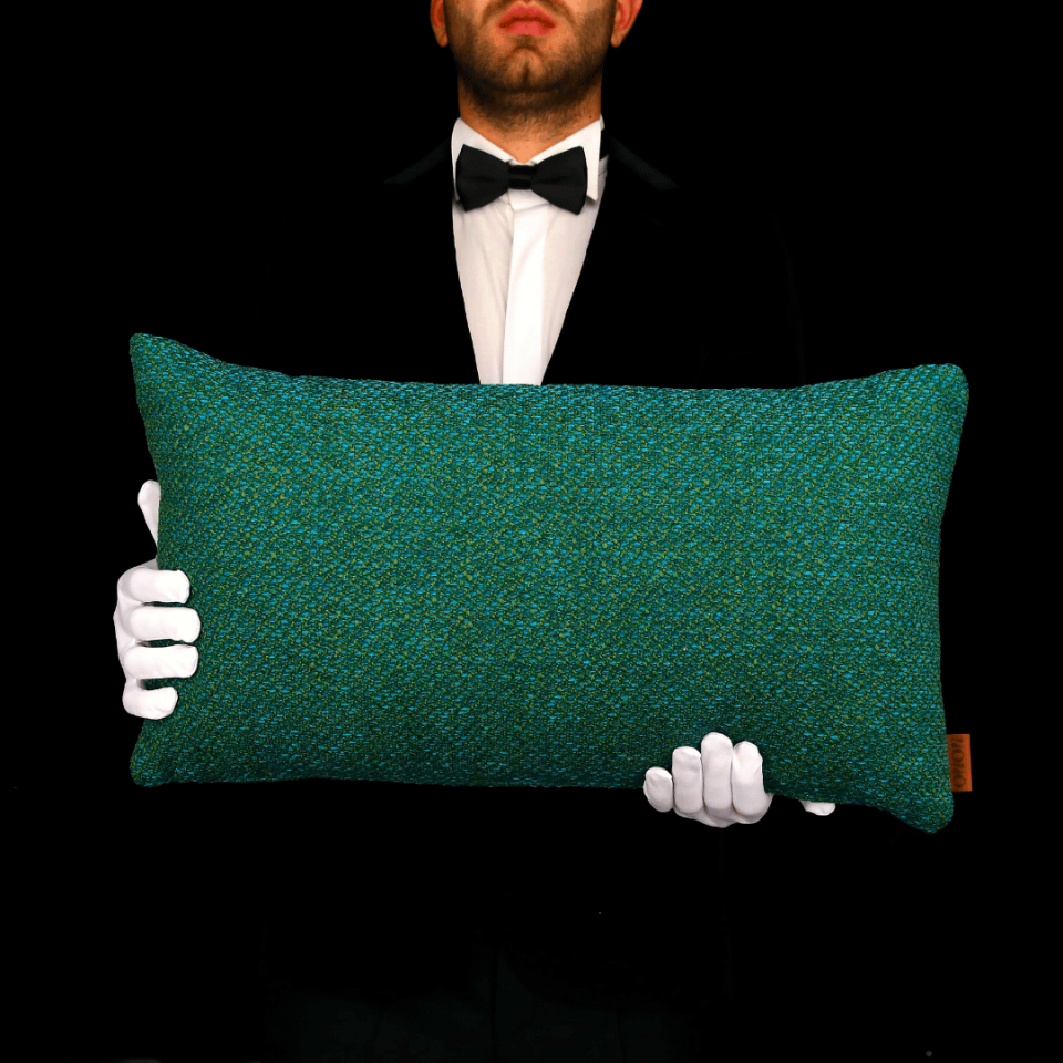 Mira Yeşil Keten 3'lü Kırlent Seti